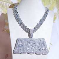 925 argent glacé VVS D Moissanite Hip Hop bijoux fins pendentifs et breloques GRA certifié diamant Alternative lettres personnalisées