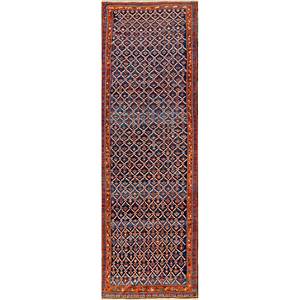 Aalam Blue Hand Knotted Wool <b>Rugs</b> Geometric Pattern PAEM-366 for Home Use - Product Image 1