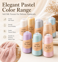 Fil de Soie 100% Pure en Gros, Fil à Tricoter de Luxe, Fil de Soie Naturel pour Crochet, Pulls, Écharpes, Tissage et Projets DIY