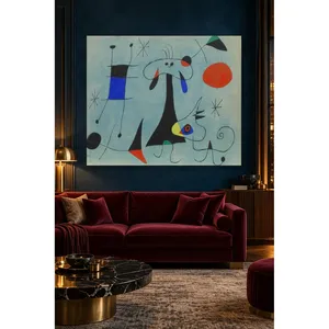 Impression sur toile Fida Joan Mir Soleil et figures sur fond bleu - Product Image 3