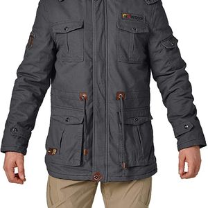 Veste universitaire de haute qualité pour hommes printemps multi-poches col montant avant moto élégant respirant coupe-vent imperméable - Product Image 2