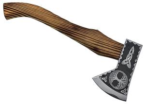 Hache de qualité industrielle en acier à haute teneur en carbone, tête embossée, manche en bois, pour le camping, le bricolage en plein air, haches embossées pour couper - Product Image 4