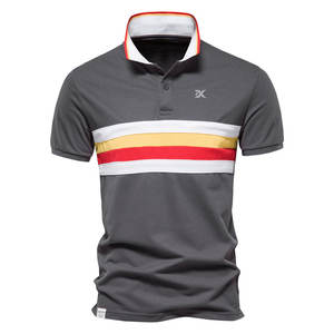 Venta cómodas en línea de camisetas de polo transpirables para hombre, ropa de calle, patrón sólido, cómodas camisetas de polo transpirables - Product Image 1