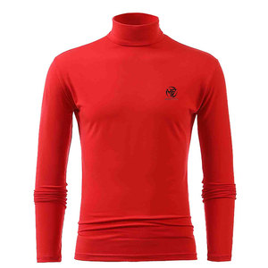 Lightweight Stretch Fabric Warm Neckline Basic Pullover Top for Modern Casual Styling <b>Men</b> <b>Turtle</b> <b>Neck</b> Shirt - Product Image 1