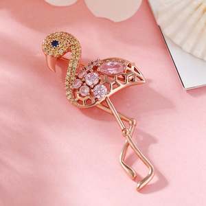Broche en argent sterling plaqué avec motif flamant rose Jeulia Fiery Passion, cadeau - Product Image 6