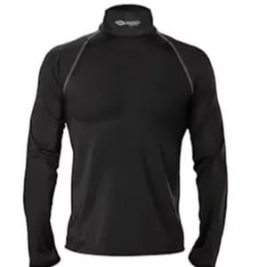 Maillot de hockey sur glace athlétique anti-coupure avec protection du cou, manches longues, compression, couche de base, sécurité contre les lacerations, respirant 100% - Product Image 1