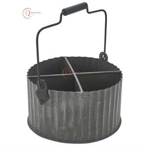 Admirable utensilios de cocina galvanizados Caddy organizador hecho a mano redondo soporte para utensilios y organizador de cubiertos para decoración de encimera de cocina - Product Image 6