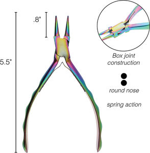 Alicates para doblar alambre recubierto de Color titanio con cortador, alicates para hacer joyas de acero inoxidable para abalorios, alicates para joyería - Product Image 4