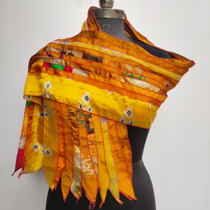 Bufanda de tiras de seda de doble cara para mujer, envoltura Reversible elegante para fiesta de oficina, estilo diario, accesorio de moda ligero suave - Product Image 1