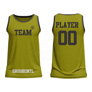 Maillot de basket respirant de haute qualité personnalisable à séchage rapide sans manches Uniforme d'équipe pour hommes - Product Image 4