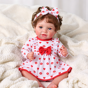 Poupées reborn Babeside Vead de 20 pouces, cadeau de la Saint-Valentin pour filles, tête en vinyle, membres en tissu, corps réaliste, poupée bébé réaliste - Product Image 2