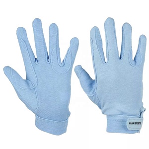 Vente en gros de gants d'équitation noirs texte personnalisé sangle sergé paillettes maille cuir Pu gants équestres du Pakistan - Product Image 2