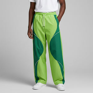 Pantalones Deportivos de Chándal para Hombre, Estilo Casual, Otoño Invierno, Gruesos, con Cordón, Bloques de Color, Poliéster, Algodón, Rayas, Lavados - Product Image 3