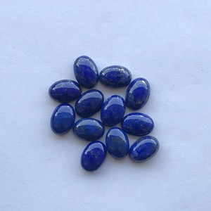 10mm 12mm 14mm naturel bleu Lapis Lazuli pierre lisse calibré ovale dos plat Cabochon AAA Grade IGI pierres précieuses certifiées - Product Image 1