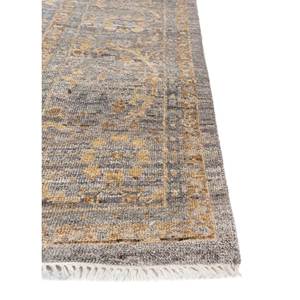 Alfombras de Lana Anudadas a Mano en Azul Viscaya con Diseño de Medallón y Patrón Abstracto para Entrada, Sala de Estar y Pasillo - Número de Modelo SKWL-499 - Product Image 4