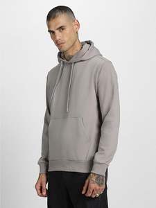 Alta calidad de peso pesado 100% algodón en blanco de gran tamaño pulóver sudaderas con capucha térmica diseño de logotipo personalizado hombres pulóver bolsillo de lana - Product Image 3