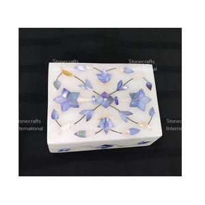 Top Selling Stonecrafts International Square Marble <b>Jewellery</b> Storage Box 10x7.5 cm Customizable Available Bulk Quantity India - Product Image 1