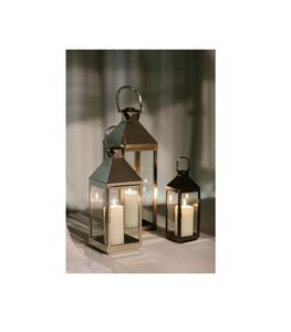 Versatile Iron Stainless Steel <b>Lantern</b> <b>Candle</b> Holder Sturdy Glass Panels Handmade Modern Design <b>for</b> Wedding Christmas Party - Product Image 2