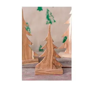 Arbre de Noël de table en pin miniature de bureau Petit renne Décoration de maison de vacances Ornement d'arbre de Noël