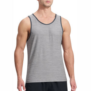 Stylish Fashionable Casual Men's Tank <b>Tops</b> Polyester/Cotton Blend Crew Neck Quick Dry Breathable Low Price High Quality - Product Image 2