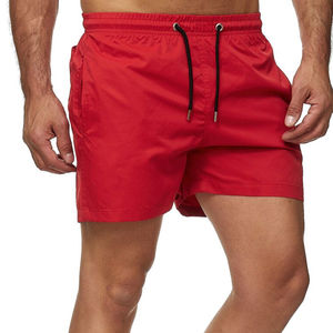 Shorts de bain pour hommes en gros, couleur orange personnalisée, shorts de bain à séchage rapide avec doublure en mesh, maillots de bain, OEM - Product Image 3