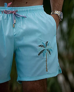 Logo personnalisé Couleur unie Short de bain homme décontracté Trunks Beach Surf Maillot de bain - Product Image 2