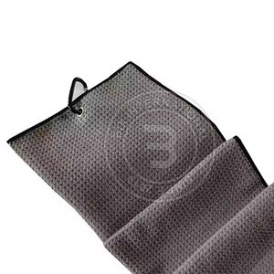 Toalla de golf tipo waffle de alta calidad, suave, absorbente y duradera, para accesorios de golf, en oferta online. - Product Image 6