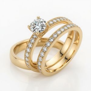 Solid 9K Yellow Gold Baguette Cut Solitaire Natural Diamond for Certified Fine <b>Dainty</b> Luxury Wedding Engagement Bridal <b>Rings</b> - Product Image 6