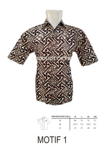 Alta calidad 100% algodón Batik Indonesia manga corta Batik camisa para hombres Casual moda impresión Batik exportación para vacaciones - Product Image 2