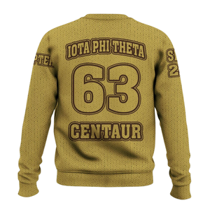 Iota Phi Theta 1963 grec vie pull en tricot Chenille lettre pull fraternité vêtements Premium acrylique vêtements - Product Image 3