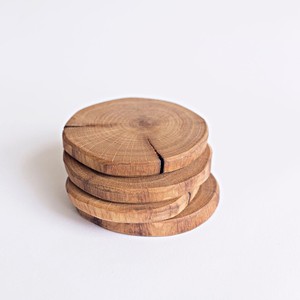 Set of 4 Round Wood Coasters Eco-Friendly Diameter Ready Use <b>Coffee</b> <b>Table</b> Coasters Housewarming Gift for <b>Table</b> Decoration - Product Image 2