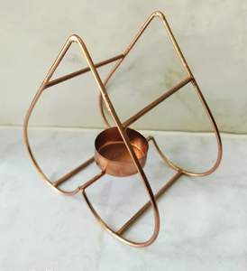 เชิงเทียนโลหะลวดตกแต่งโหลเทียนกรอบเปิดสำหรับตกแต่งบ้านโต๊ะสำเนียง - Product Image 6