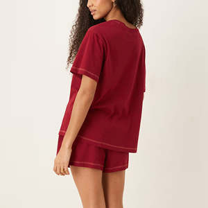 Article de vente chaud T-shirt surdimensionné 2 pièces et ensemble court pour femmes vêtements décontractés d'été ensemble de haute qualité pour les femmes - Product Image 3