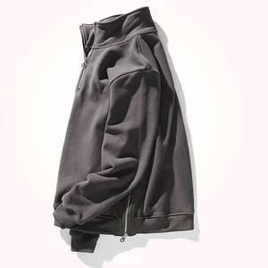 Sudadera con media cremallera de algodón de alta calidad para hombre OEM ODM personalizado de fábrica patrón sólido con capucha cuello falso sudaderas con cremallera para otoño - Product Image 5