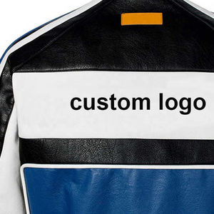 Chaqueta Bomber Retro Clásica Azul de Piel de Vaca, Diseño Personalizado, Unisex, con Capucha, Parche con Logotipo OEM, Cierre de Cremallera, para Invierno, Estilo Motociclista - Product Image 6