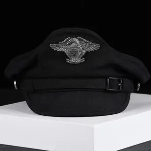High Quality Official Uniform Cap with Structured Brim and Optional Gold or Silver <b>Braided</b> <b>Cord</b> - Product Image 6