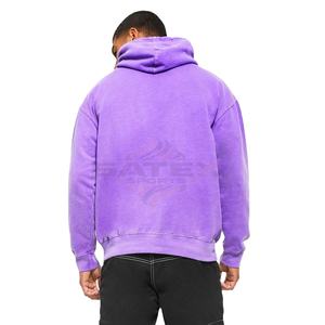 Sweat-shirts et sweats à capuche unisexes de qualité supérieure, lavage à l'acide, design urbain élégant, confort élevé en hiver, polaire uni teint, brodé - Product Image 4