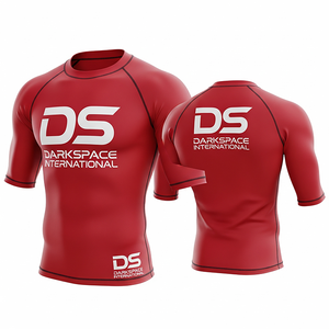 Maillot de bain à manches courtes pour homme, design 2025, haute qualité, 100% polyester, respirant, écologique, rash guard BJJ - Product Image 5