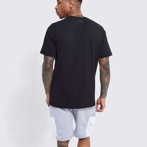 T-shirt pour homme à la vente chaude, respirant, tendance, couleur unie, anti-rétrécissement, durable, prix raisonnable, polyester/coton, haute qualité - Product Image 2