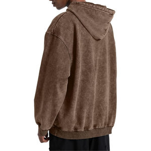 เสื้อฮู้ดซักกรดแบบวินเทจสำหรับผู้ชายและโลโก้ที่กำหนดเองได้ - Product Image 2