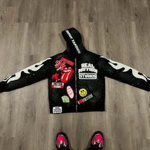 Chándal de hombre personalizado | 500GSM Heavyweight 100% Cotton Flared Oversized Hoodie & Jogger Set - Product Image 6