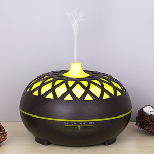 Wholesale 500ml Wood Grain Essential Oil <b>Diffuser</b> Ultrasonic Aromatherapy Humidifier with 7 Color <b>LED</b> - Product Image 4