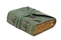 Journal intime en cuir unisexe antique fait à la main avec serrure et clé non doublée B6 cahiers de voyage écrire cadeau