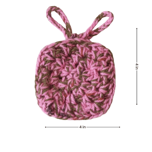 Waterproof Crochet <b>Drawstring</b> Mini <b>Pouch</b> for Ear Buds Mini Waterproof Bag for Small Items - Product Image 3