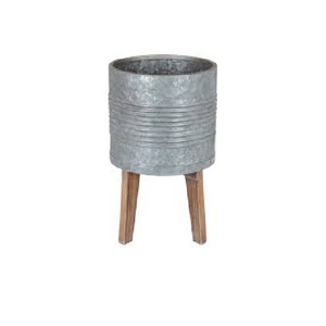 Contenedor de maceta de metal para exteriores con cama de jardín elevada de hierro galvanizado redondo para verduras y flores - Product Image 3