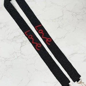 Cream Beaded Bag Strap <b>Red</b> Embroidery Adjustable Handmade Shoulder <b>Purse</b> Crossbody Detachable Hook Romantic Gift Handle - Product Image 3