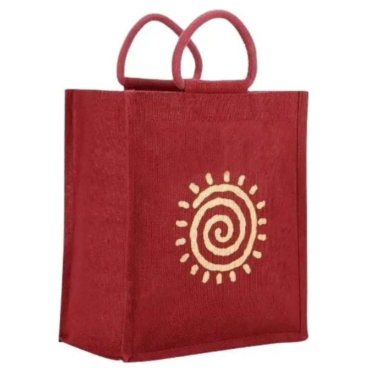 Складная сумка из джута, персонализированные экологически чистые многоразовые модные и устойчивые сумки из натурального джута для продажи