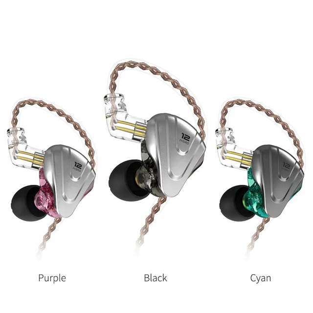 KZ ZSX 5BA+1DD 12 Drivers Unit Hybrid 3.5 mm In-ear Earphones HIFI Headset DJ Monitor Earphone Earbuds KZ ZSX with Mic