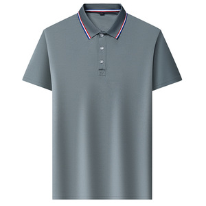 Polo à manches courtes ample d'été, sans repassage, à col slim, avec logo personnalisé OEM, broderie, imprimé, élastique, anti-boulochage - Product Image 4