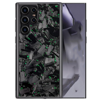 Nouvelle coque de téléphone en fibre de carbone, design sportif, antichoc, peinte aux UV, pour téléphones mobiles S25/S24/S23/S22 Ultra
